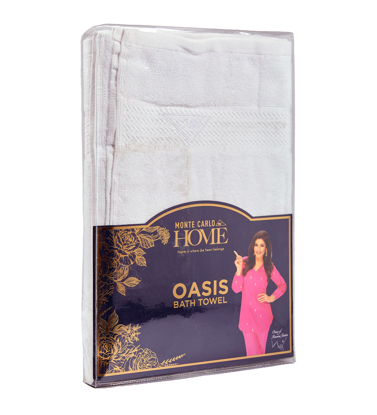 White Pure Cotton Solid 450 GSM Bath Towel 1 Piece (Oasis Collection)