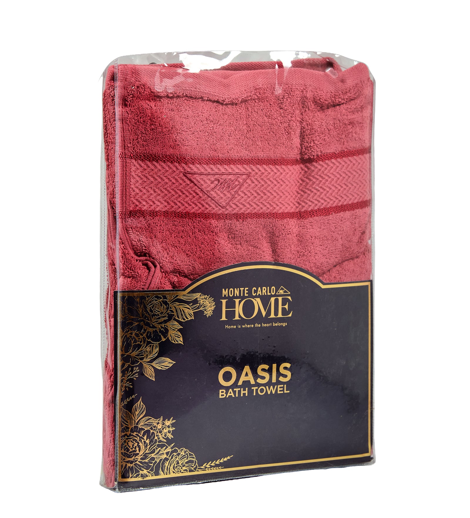 Pink Pure Cotton Solid 450 GSM Bath Towel 1 Piece (Oasis Collection)