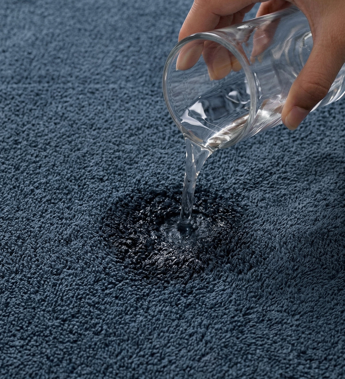Blue Pure Cotton Solid 450 GSM Bath Towel 1 Piece (Oasis Collection)