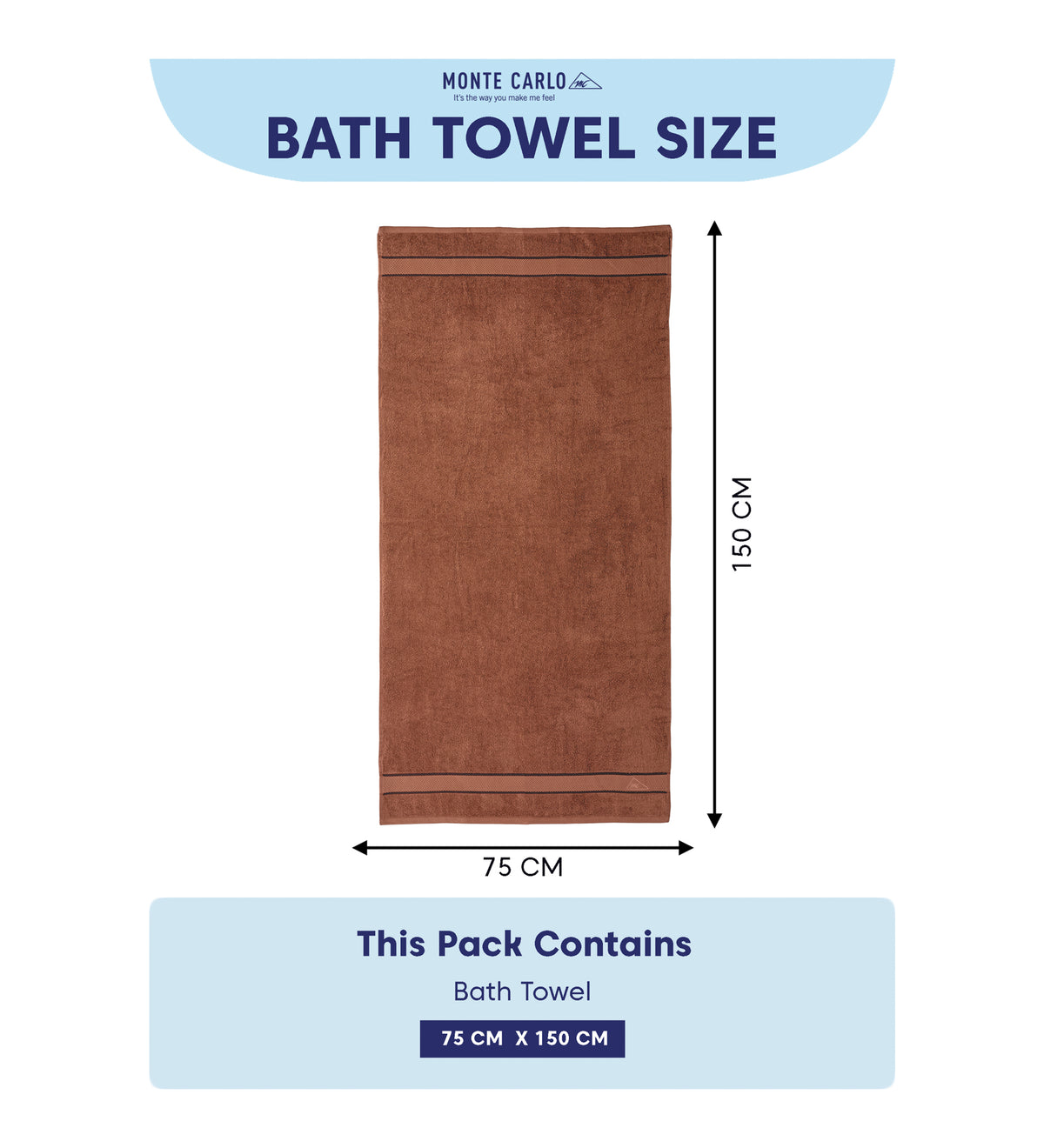 Camel Brown Pure Cotton Solid 450 GSM Bath Towel 1 Piece (Oasis Collection)