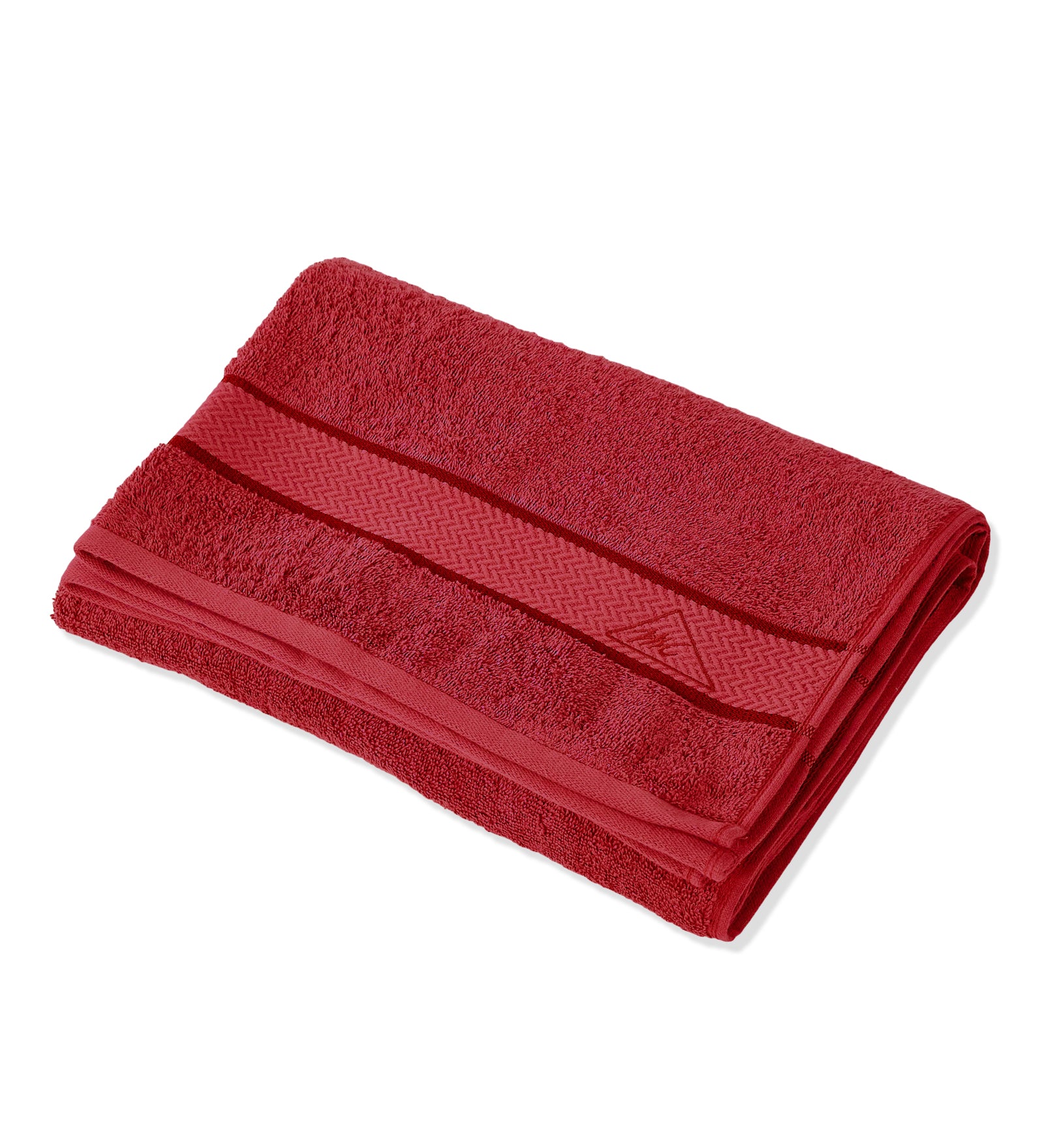 Red Pure Cotton Solid 450 GSM Bath Towel 1 Piece (Oasis Collection)