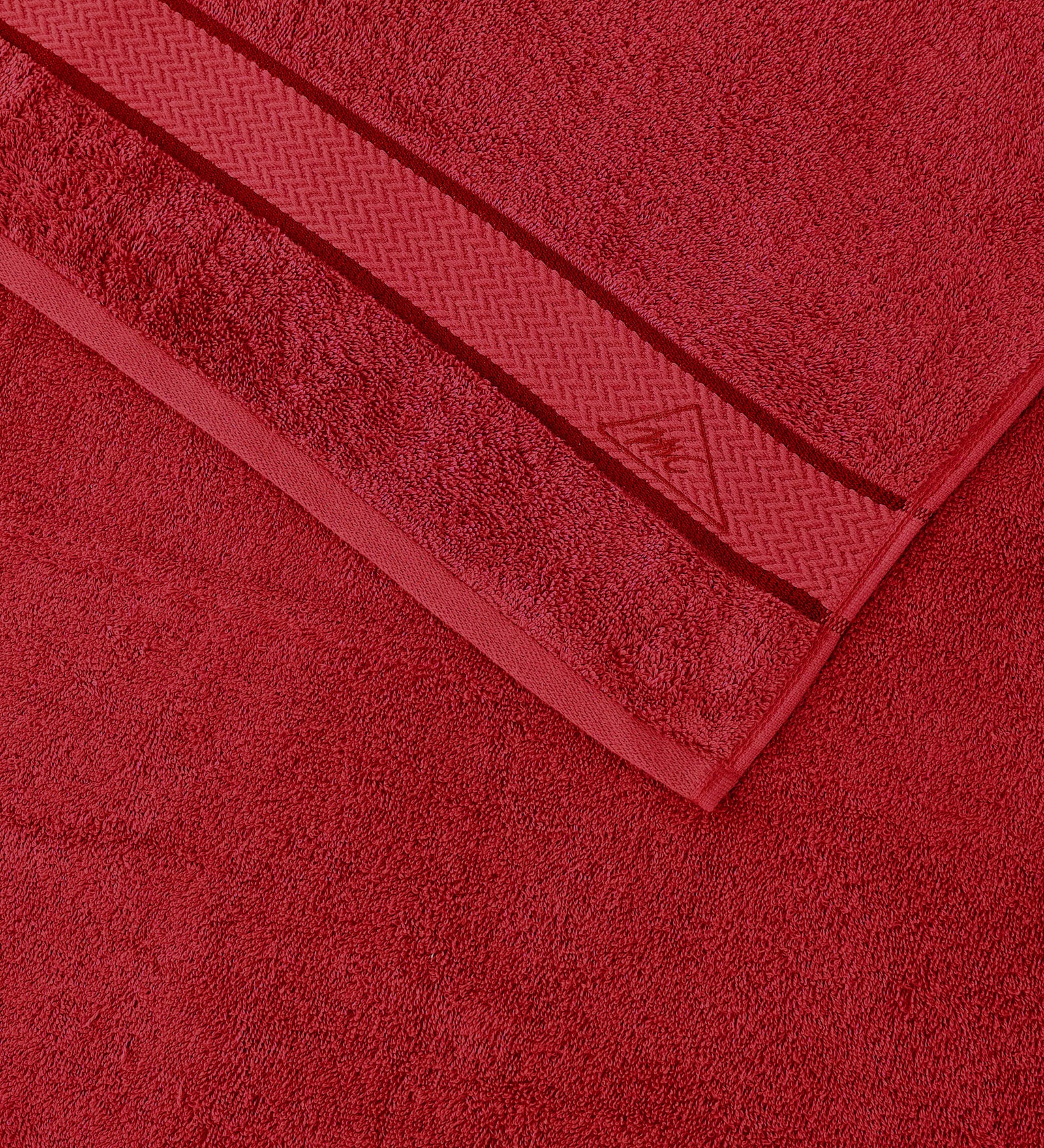 Red Pure Cotton Solid 450 GSM Bath Towel 1 Piece (Oasis Collection)
