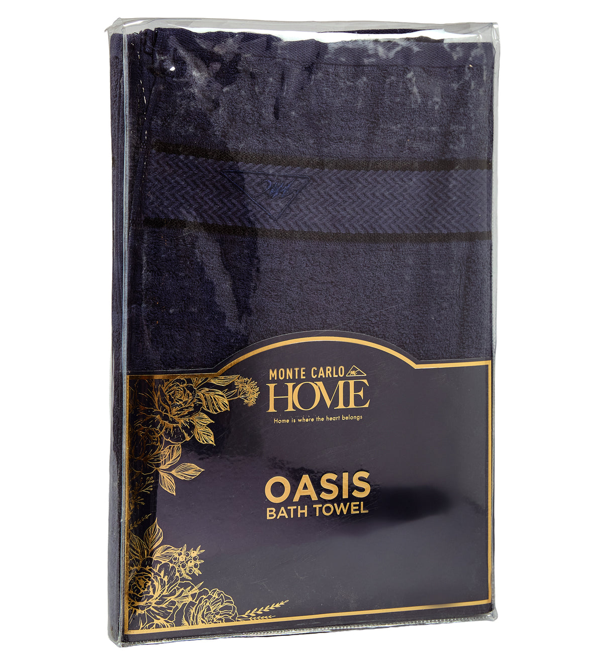 Navy Blue Pure Cotton Solid 450 GSM Bath Towel 1 Piece (Oasis Collection)