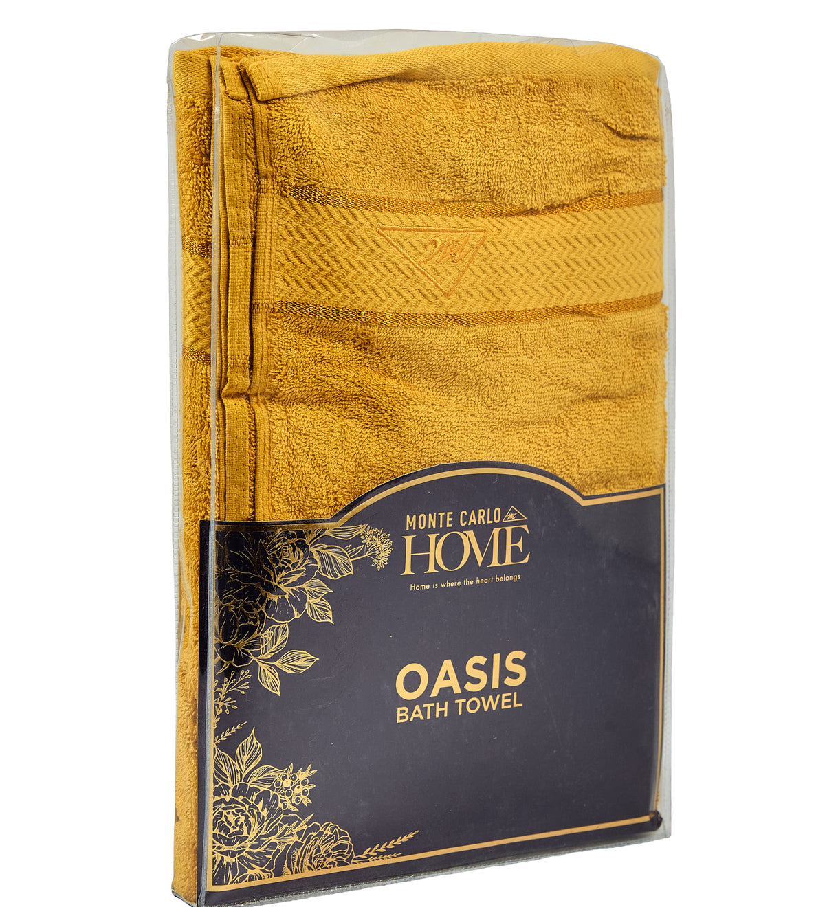 Mustard Pure Cotton Solid 450 GSM Bath Towel 1 Piece (Oasis Collection)