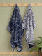 Premium Indigo Blue 100% Cotton Self Design 525 GSM Bath Towel Santorini 1 Pc Pvc Pack