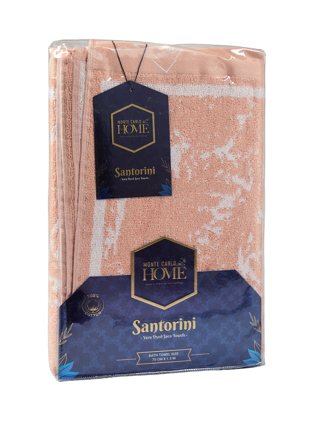 Premium Dusty Rose 100% Cotton Self Design 525 GSM Bath Towel Santorini 1 Pc Pvc Pack