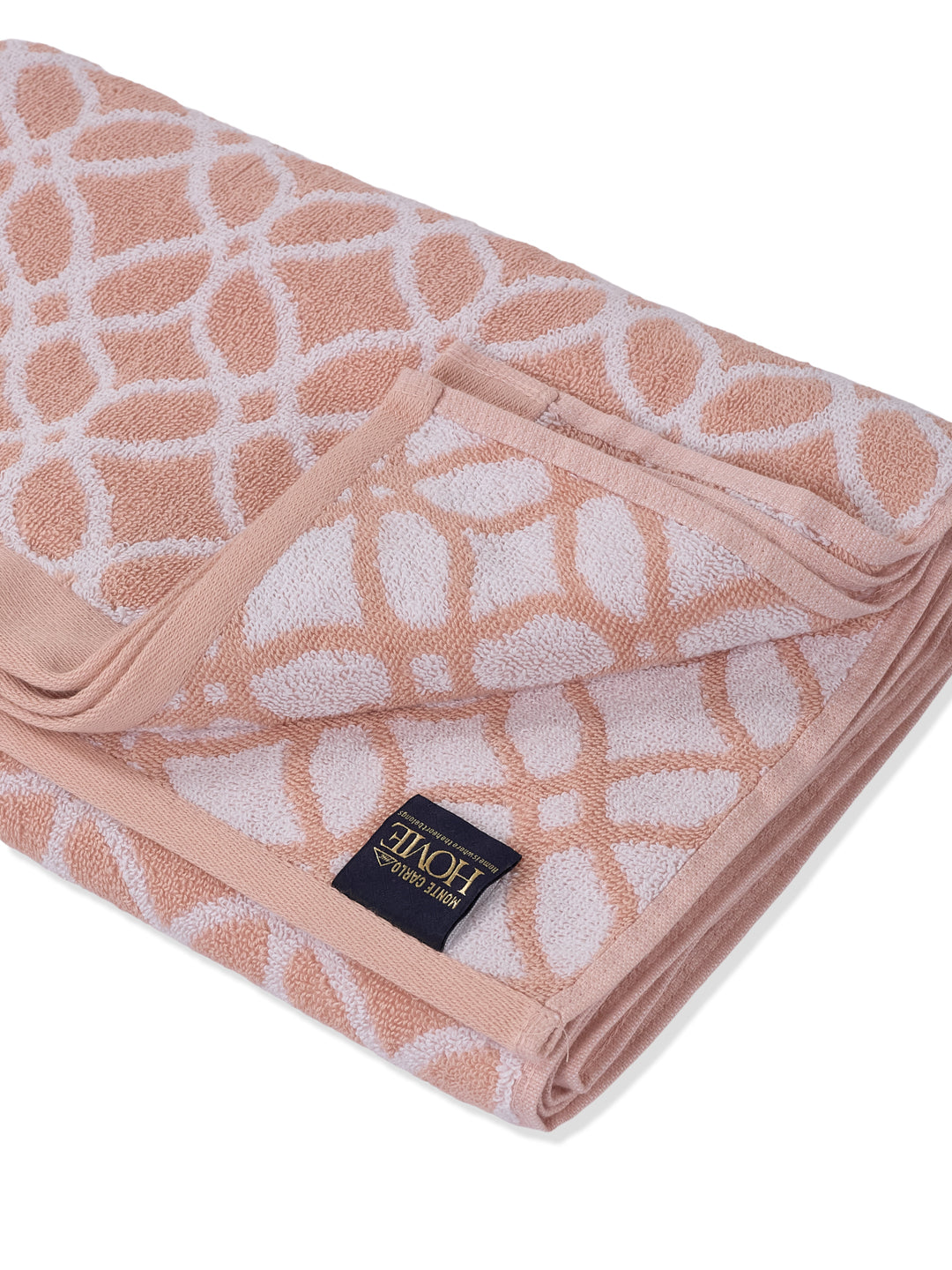 Premium Dusty Rose 100% Cotton Self Design 525 GSM Bath Towel Santorini 1 Pc Pvc Pack