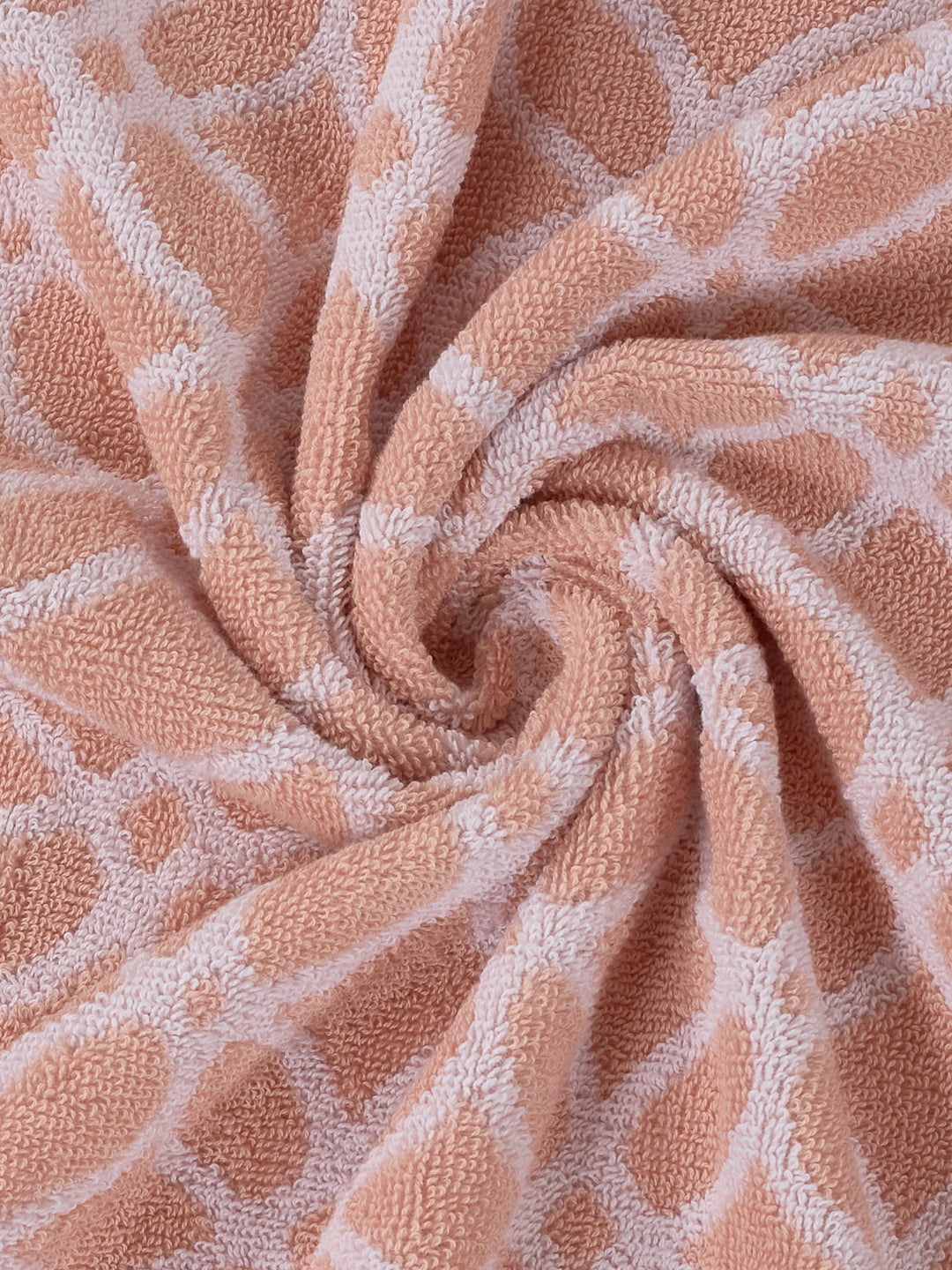 Premium Dusty Rose 100% Cotton Self Design 525 GSM Bath Towel Santorini 1 Pc Pvc Pack
