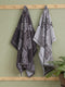 Premium Grey 100% Cotton Self Design 525 GSM Bath Towel Santorini 1 Pc Pvc Pack