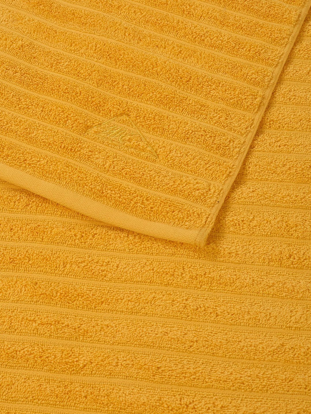 Orange & Yellow 100% Cotton Solid 500 GSM Bath Towel Sensations 4 Pc Set Gifting Box Pack