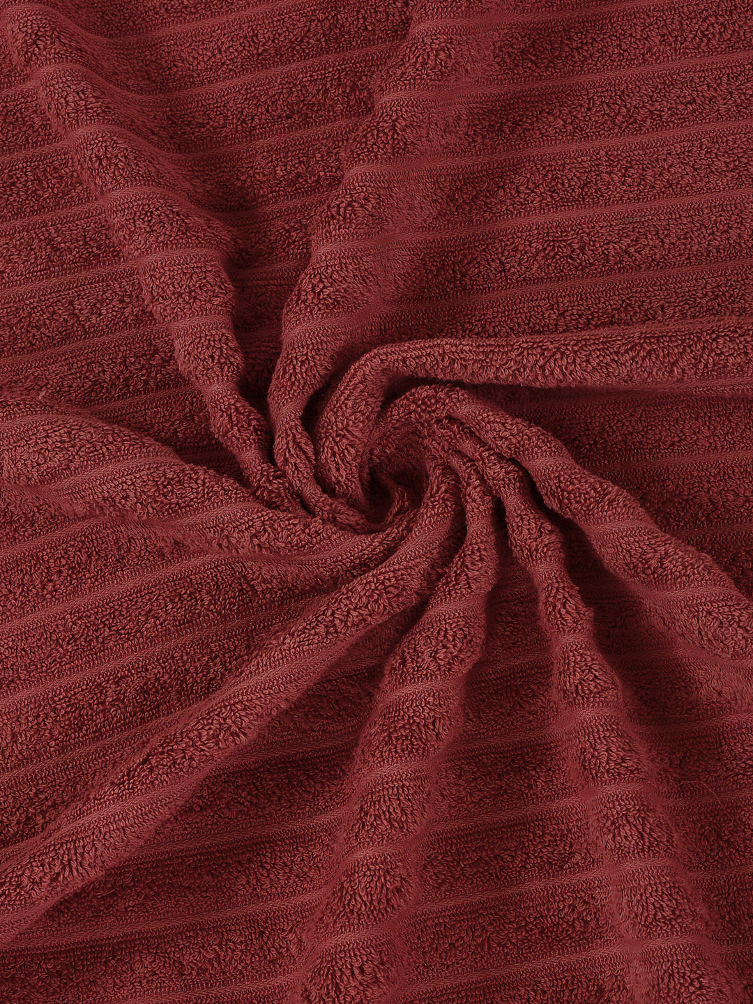 Maroon & Pink 100% Cotton Solid 500 GSM Bath Towel Sensations 4 Pc Set Gifting Box Pack