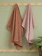 Beige & Pink 100% Cotton Solid 500 GSM Bath Towel Sensations 4 Pc Set Gifting Box Pack