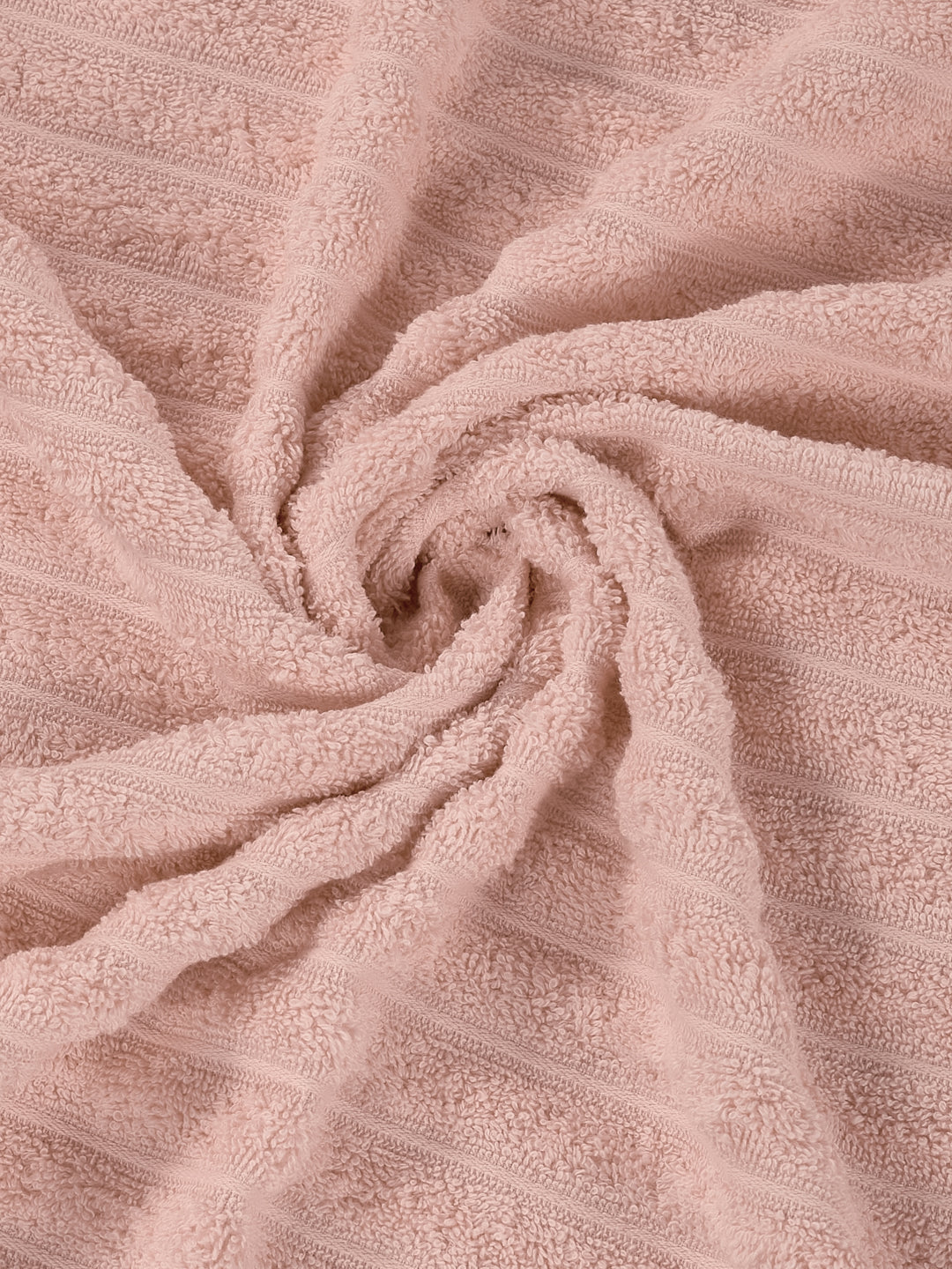 Beige & Pink 100% Cotton Solid 500 GSM Bath Towel Sensations 4 Pc Set Gifting Box Pack