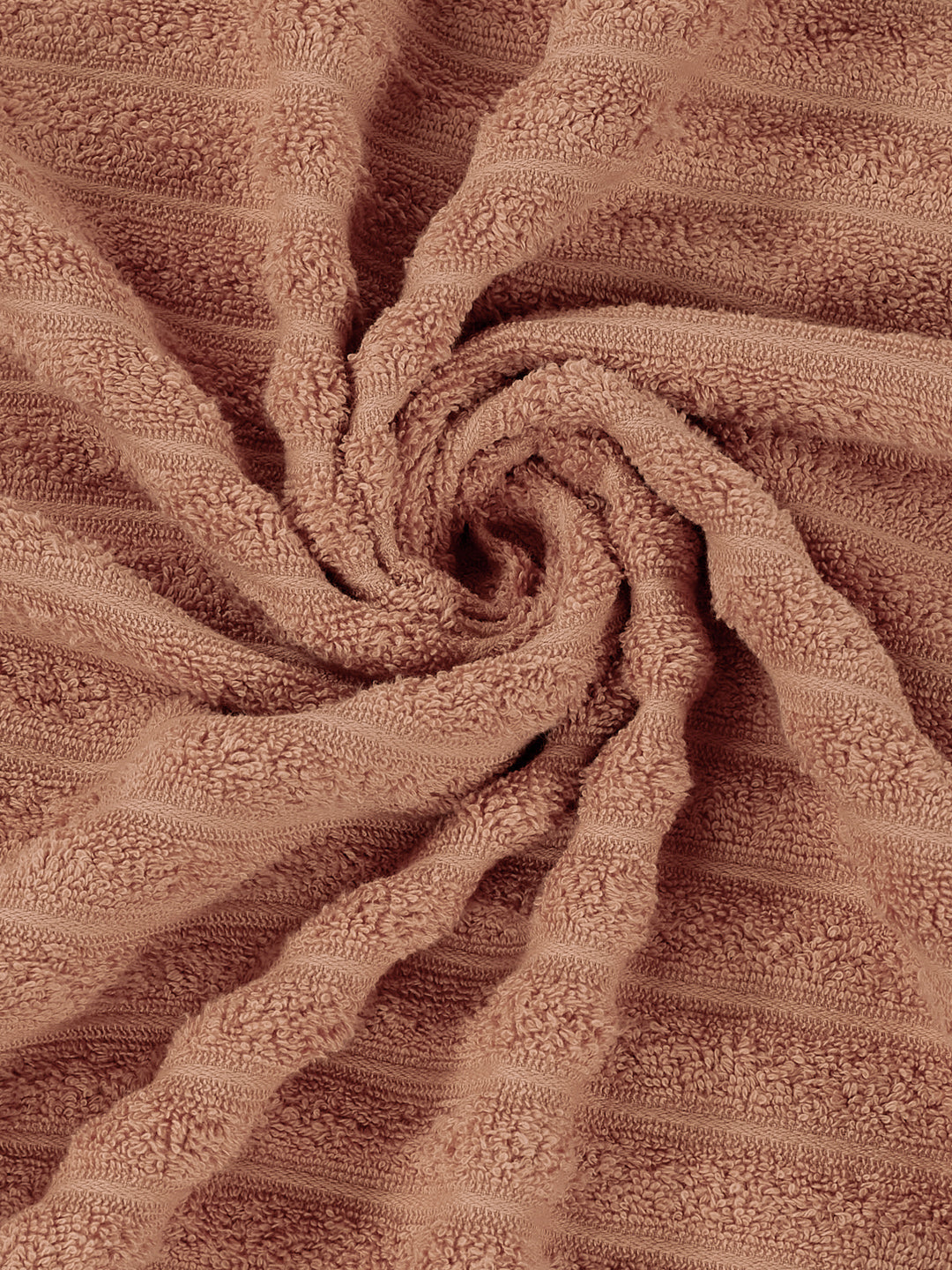 Beige & Pink 100% Cotton Solid 500 GSM Bath Towel Sensations 4 Pc Set Gifting Box Pack