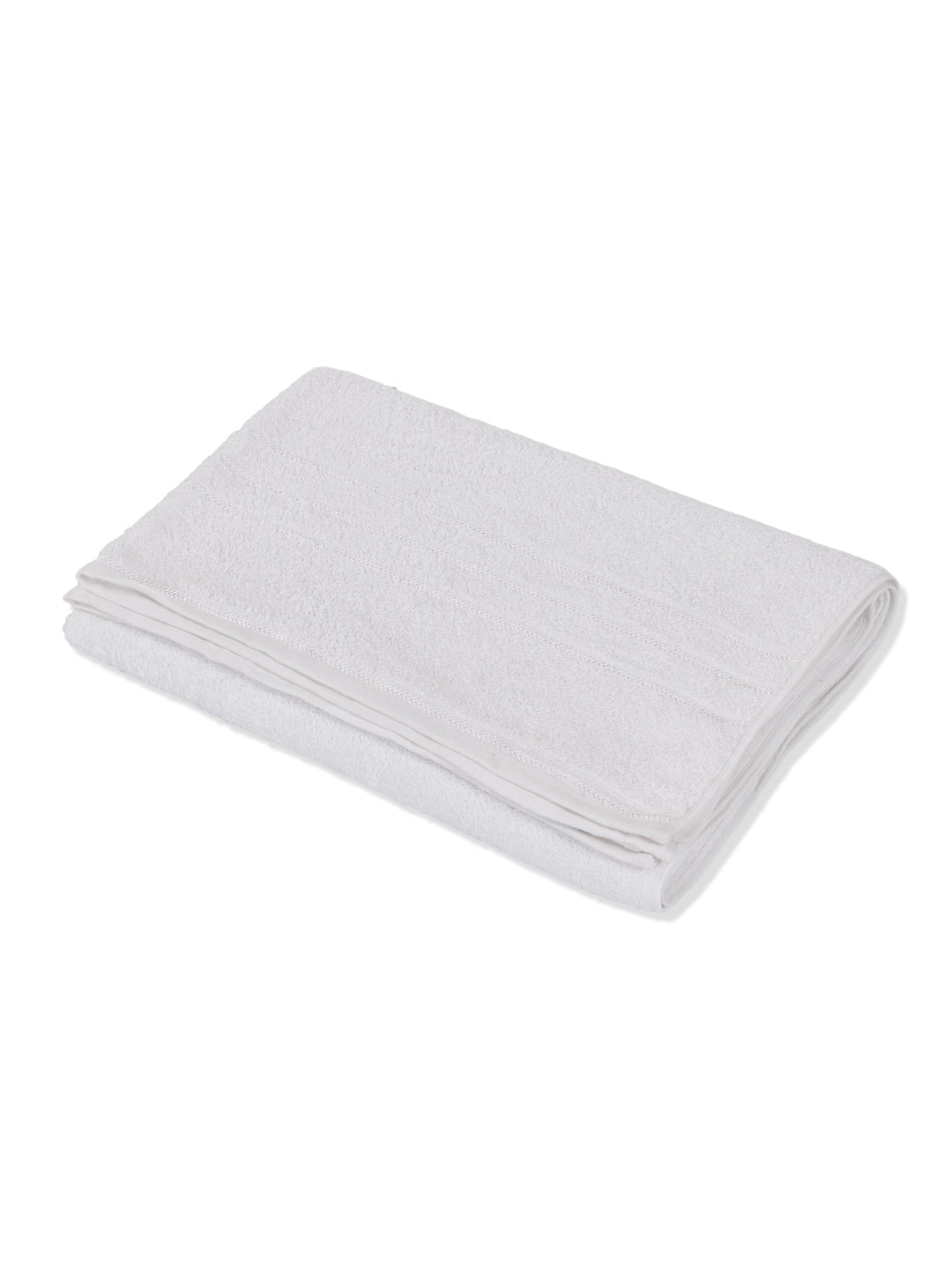 Essential White 100% Cotton Solid 340 GSM Bath Towel Soho 1 Pc Pvc Pack