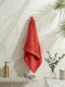 Essential Red 100% Cotton Solid 340 GSM Bath Towel Soho 1 Pc Pvc Pack