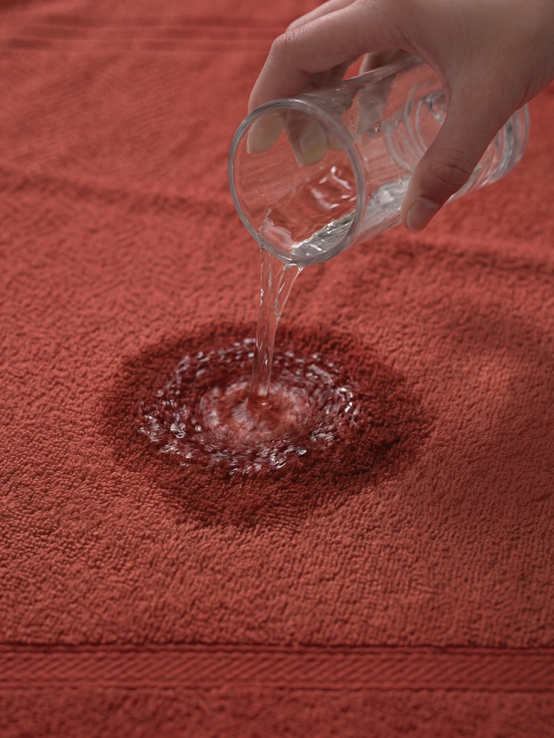 Essential Red 100% Cotton Solid 340 GSM Bath Towel Soho 1 Pc Pvc Pack