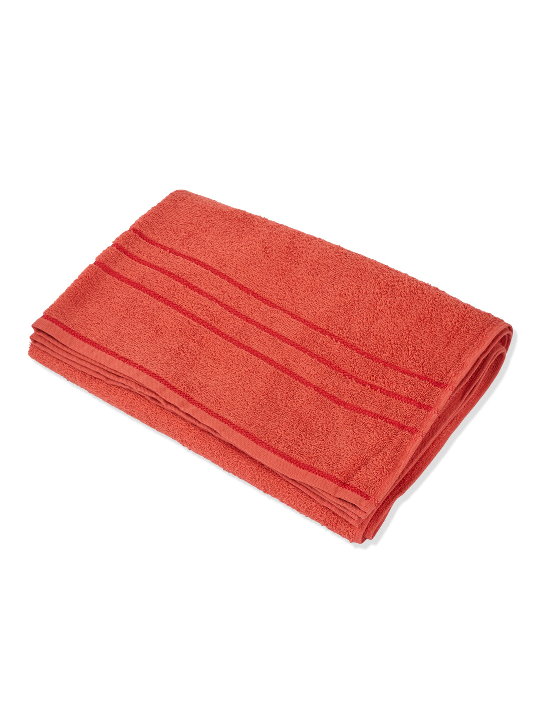 Essential Red 100% Cotton Solid 340 GSM Bath Towel Soho 1 Pc Pvc Pack