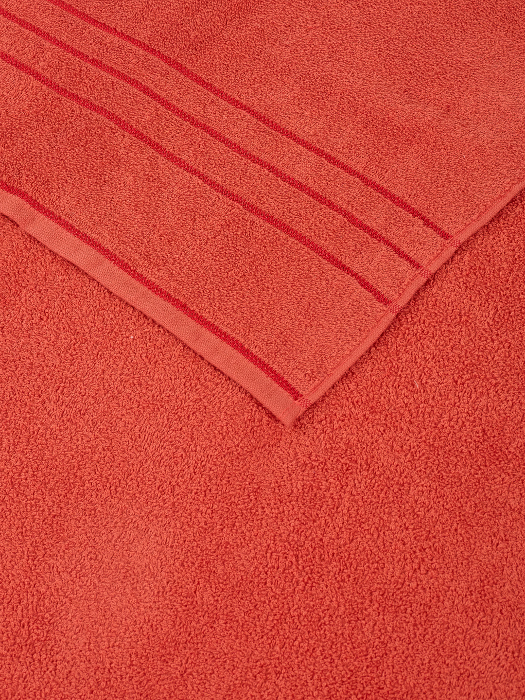 Essential Red 100% Cotton Solid 340 GSM Bath Towel Soho 1 Pc Pvc Pack