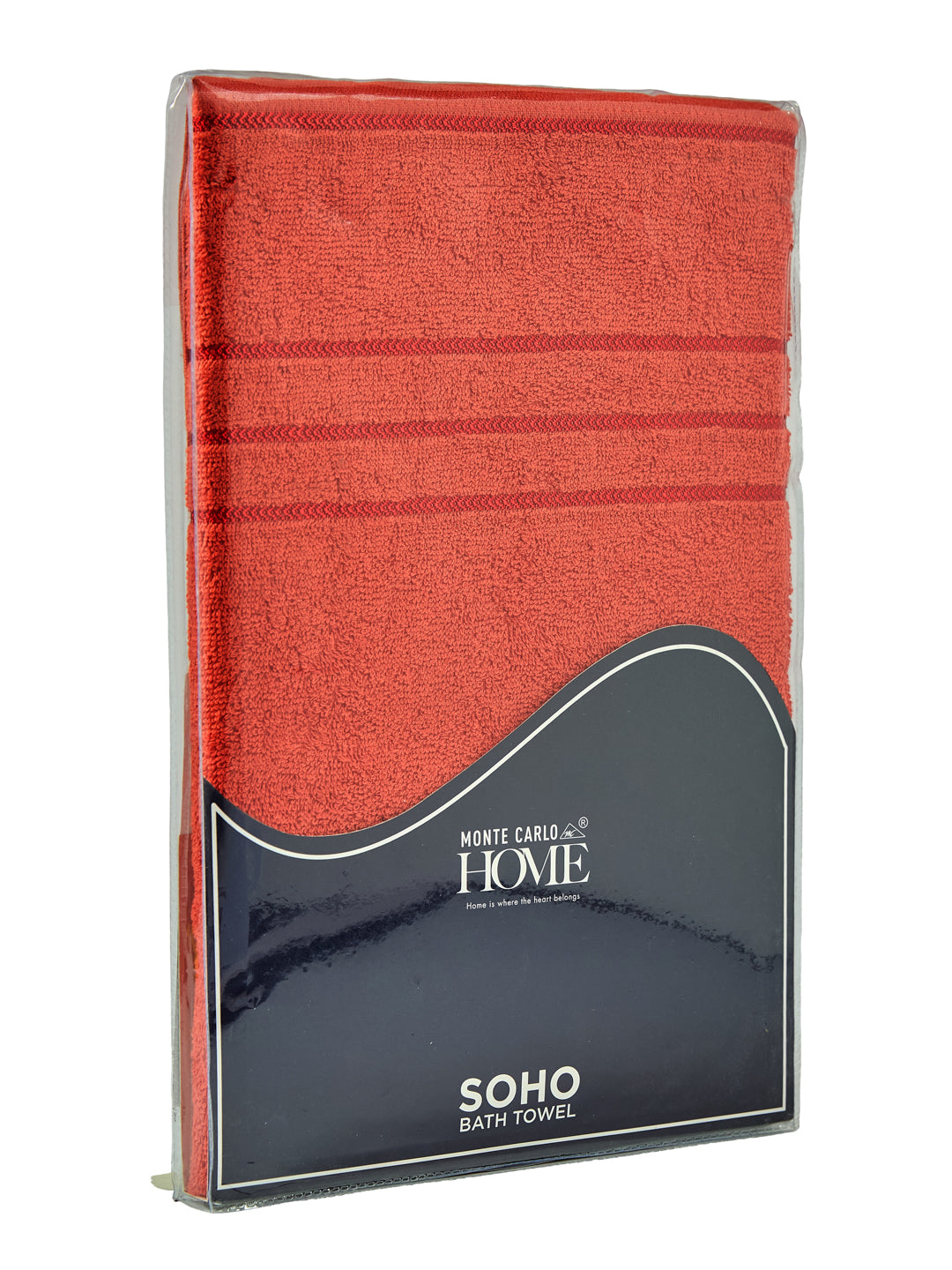Essential Red 100% Cotton Solid 340 GSM Bath Towel Soho 1 Pc Pvc Pack
