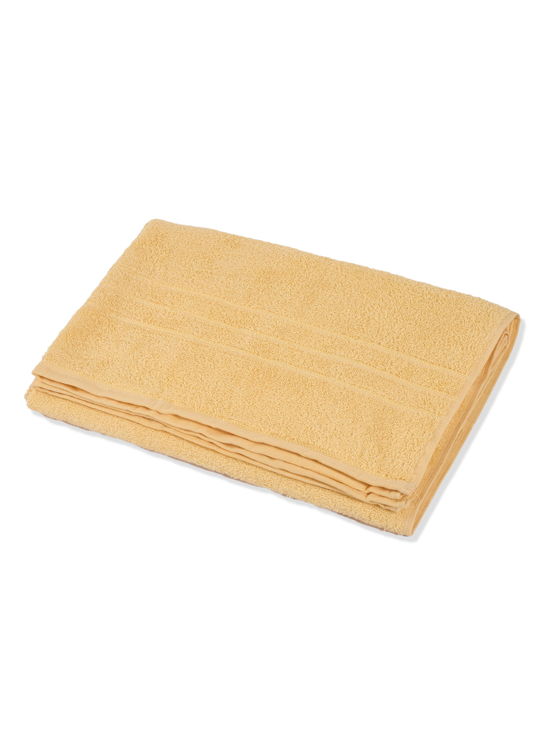 Essential Lemon Yellow 100% Cotton Solid 340 GSM Bath Towel Soho 1 Pc Pvc Pack