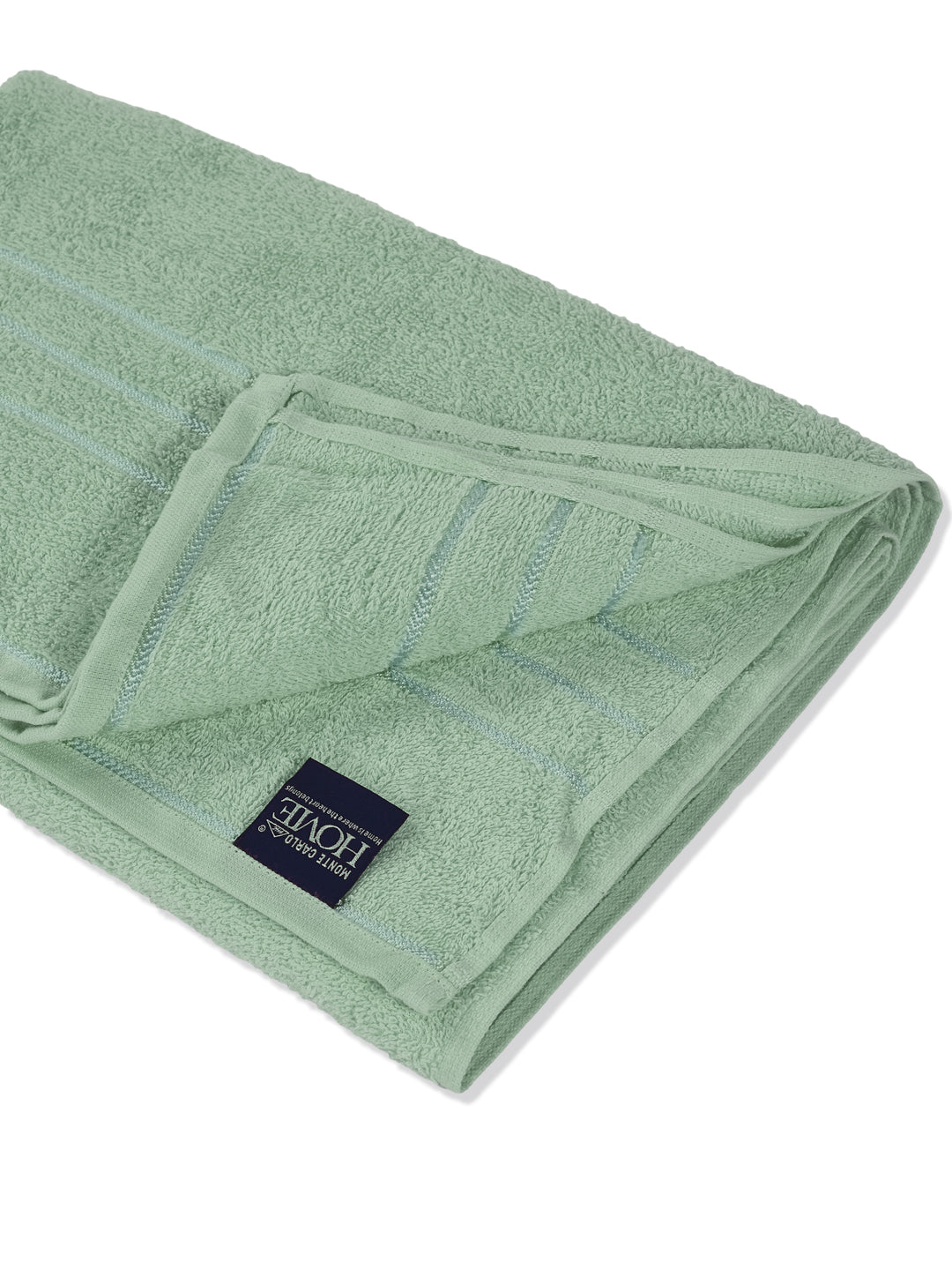 Essential Green 100% Cotton Solid 340 GSM Bath Towel Soho 1 Pc Pvc Pack