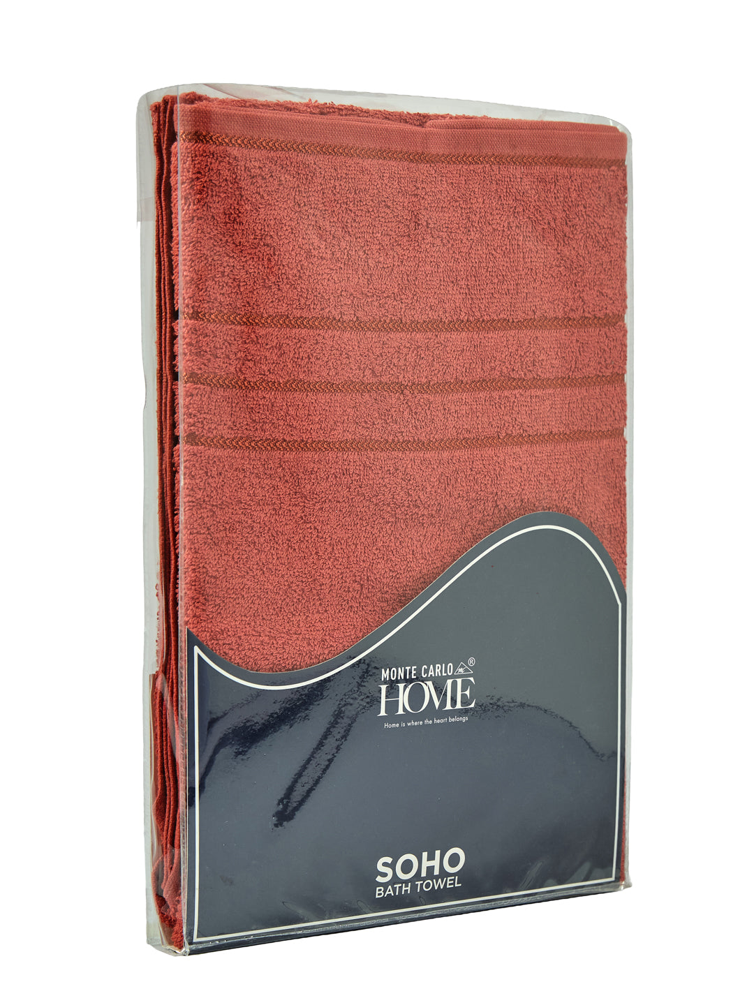 Essential Rust 100% Cotton Solid 340 GSM Bath Towel Soho 1 Pc Pvc Pack