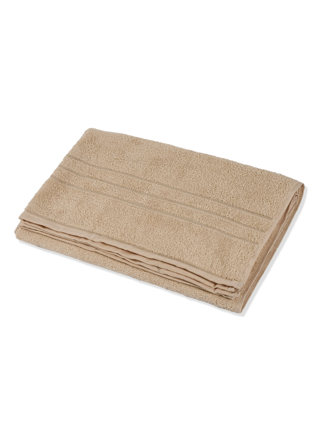 Essential Beige 100% Cotton Solid 340 GSM Bath Towel Soho 1 Pc Pvc Pack