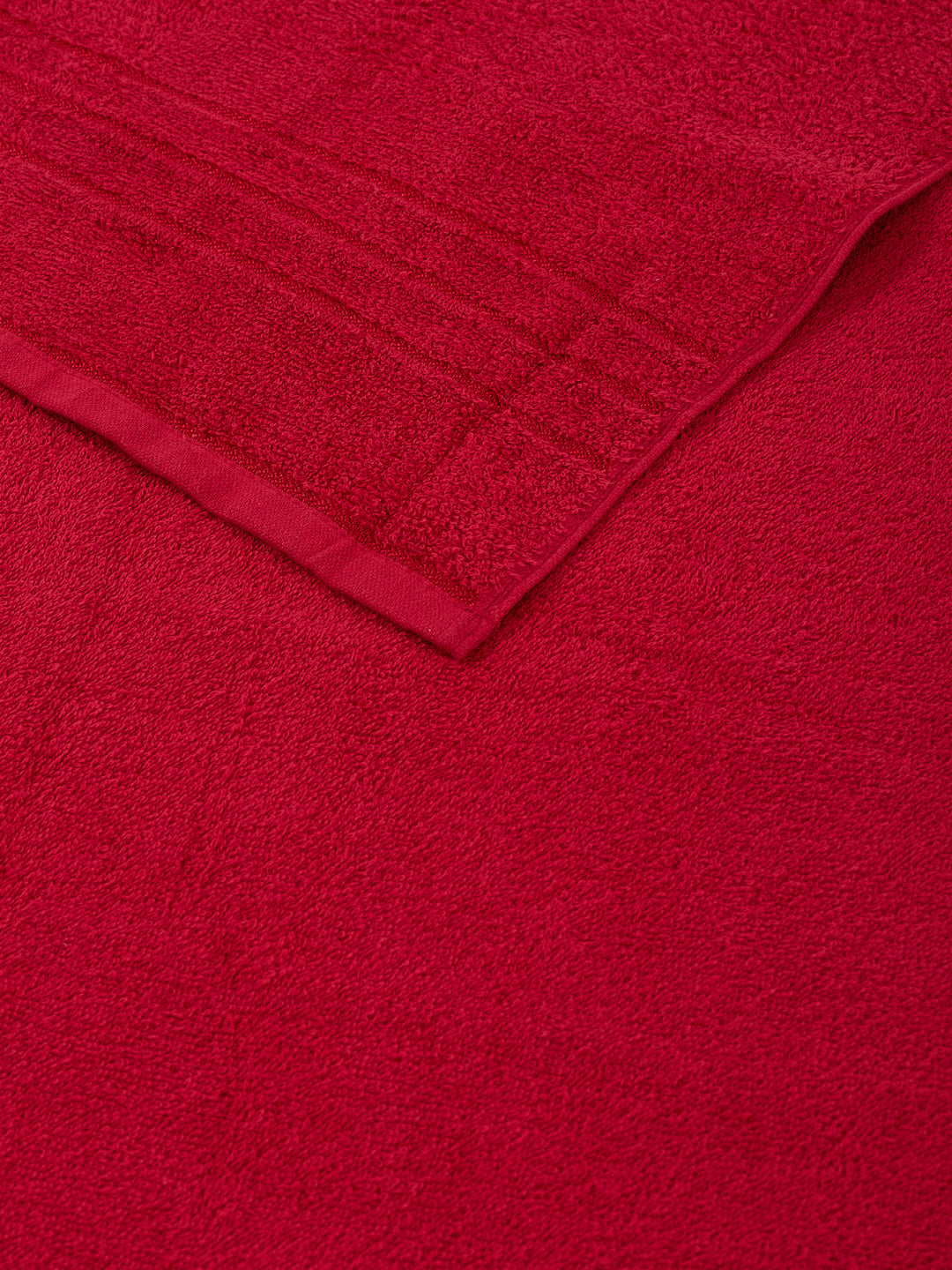 Essential Maroon 100% Cotton Solid 340 GSM Bath Towel Soho Small 1 Pc Pvc Pack