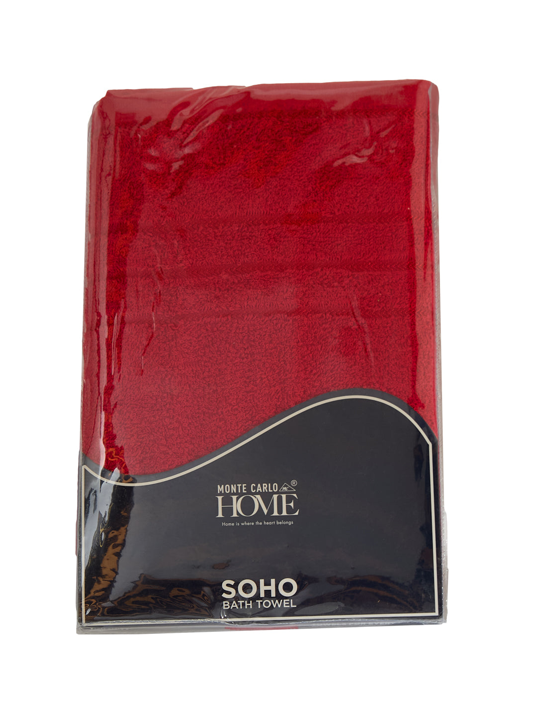 Essential Maroon 100% Cotton Solid 340 GSM Bath Towel Soho Small 1 Pc Pvc Pack
