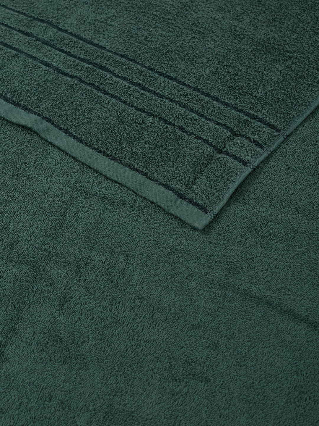 Essential Green 100% Cotton Solid 340 GSM Bath Towel Soho Small 1 Pc Pvc Pack
