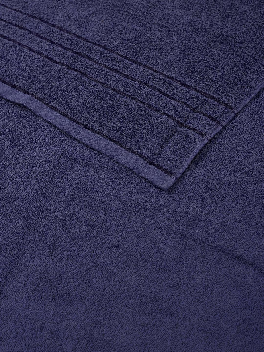 Essential Navy Blue 100% Cotton Solid 340 GSM Bath Towel Soho Small 1 Pc Pvc Pack