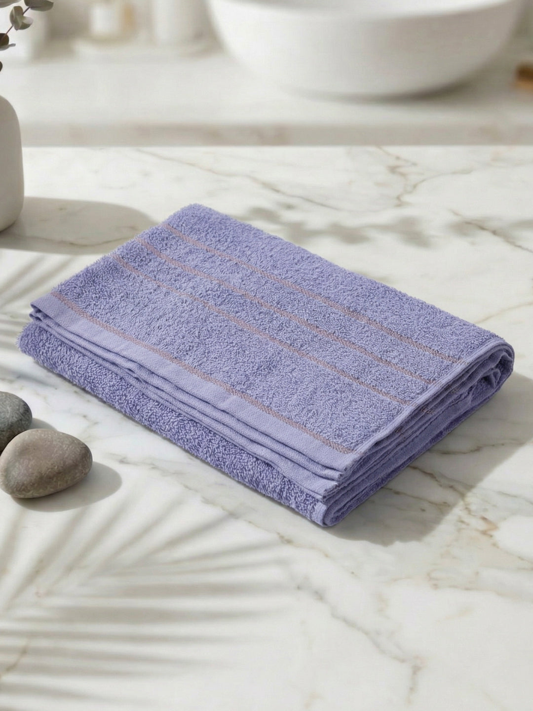Essential Light Blue 100% Cotton Solid 340 GSM Bath Towel Soho Small 1 Pc Pvc Pack