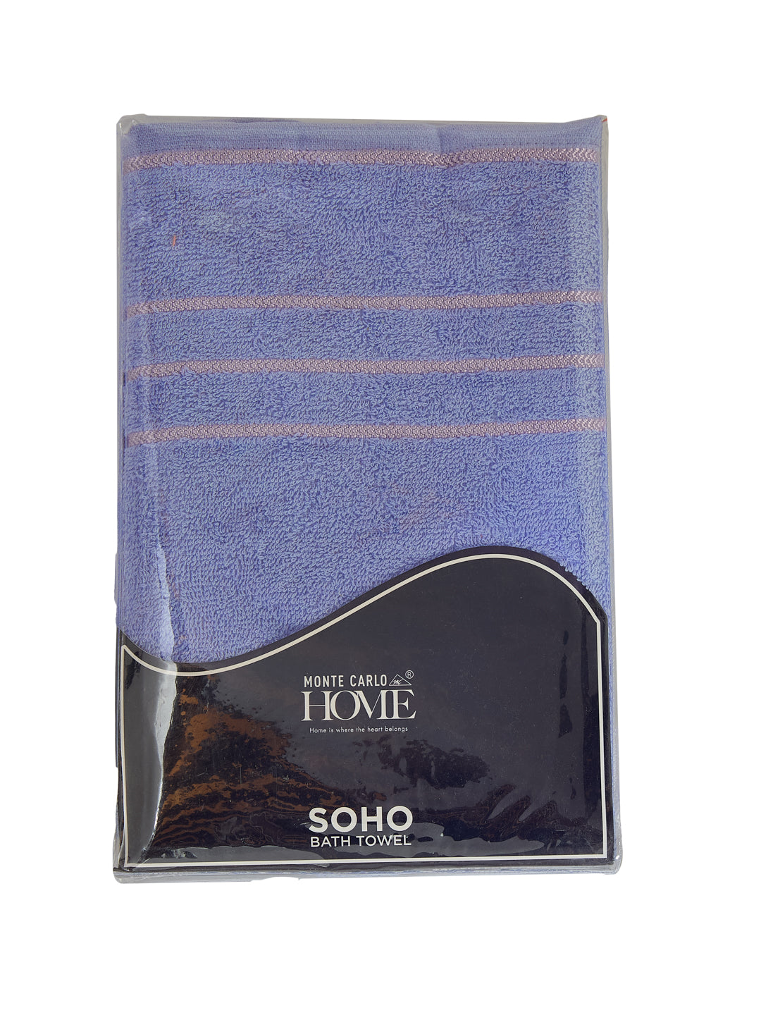 Essential Light Blue 100% Cotton Solid 340 GSM Bath Towel Soho Small 1 Pc Pvc Pack