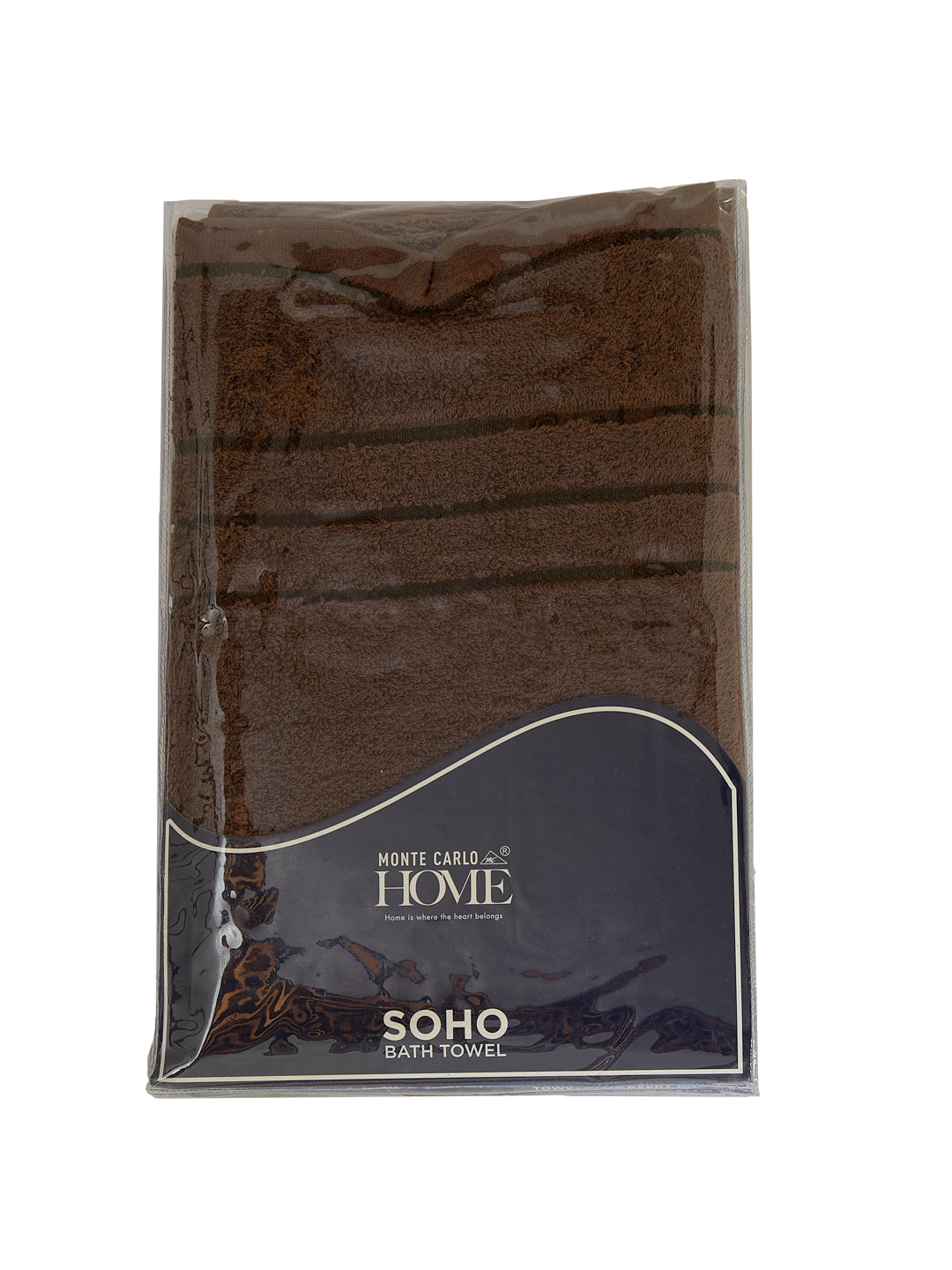 Essential Dark Brown 100% Cotton Solid 340 GSM Bath Towel Soho Small 1 Pc Pvc Pack