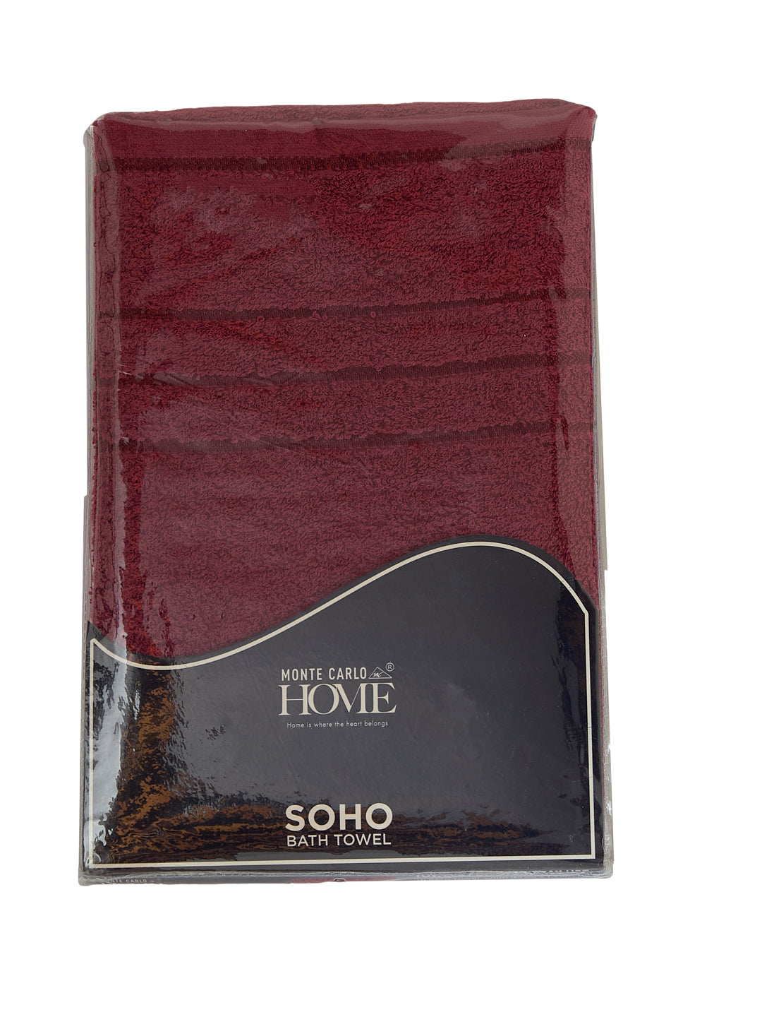 Essential Red 100% Cotton Solid 340 GSM Bath Towel Soho Small 1 Pc Pvc Pack