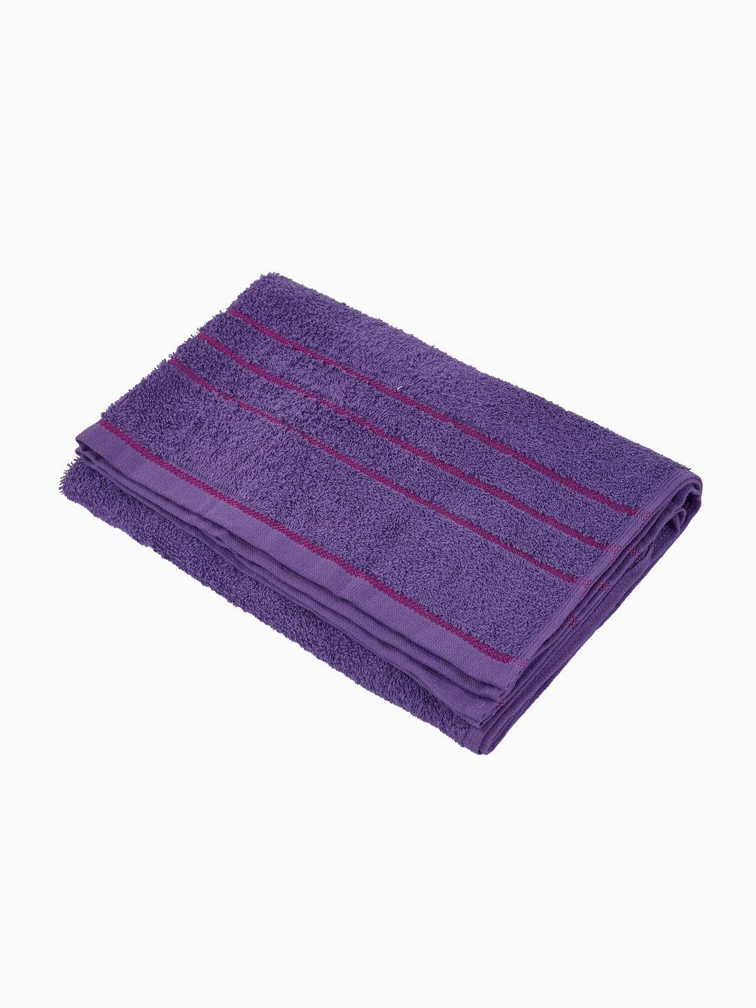 Essential Purple 100% Cotton Solid 340 GSM Bath Towel Soho Small 1 Pc Pvc Pack