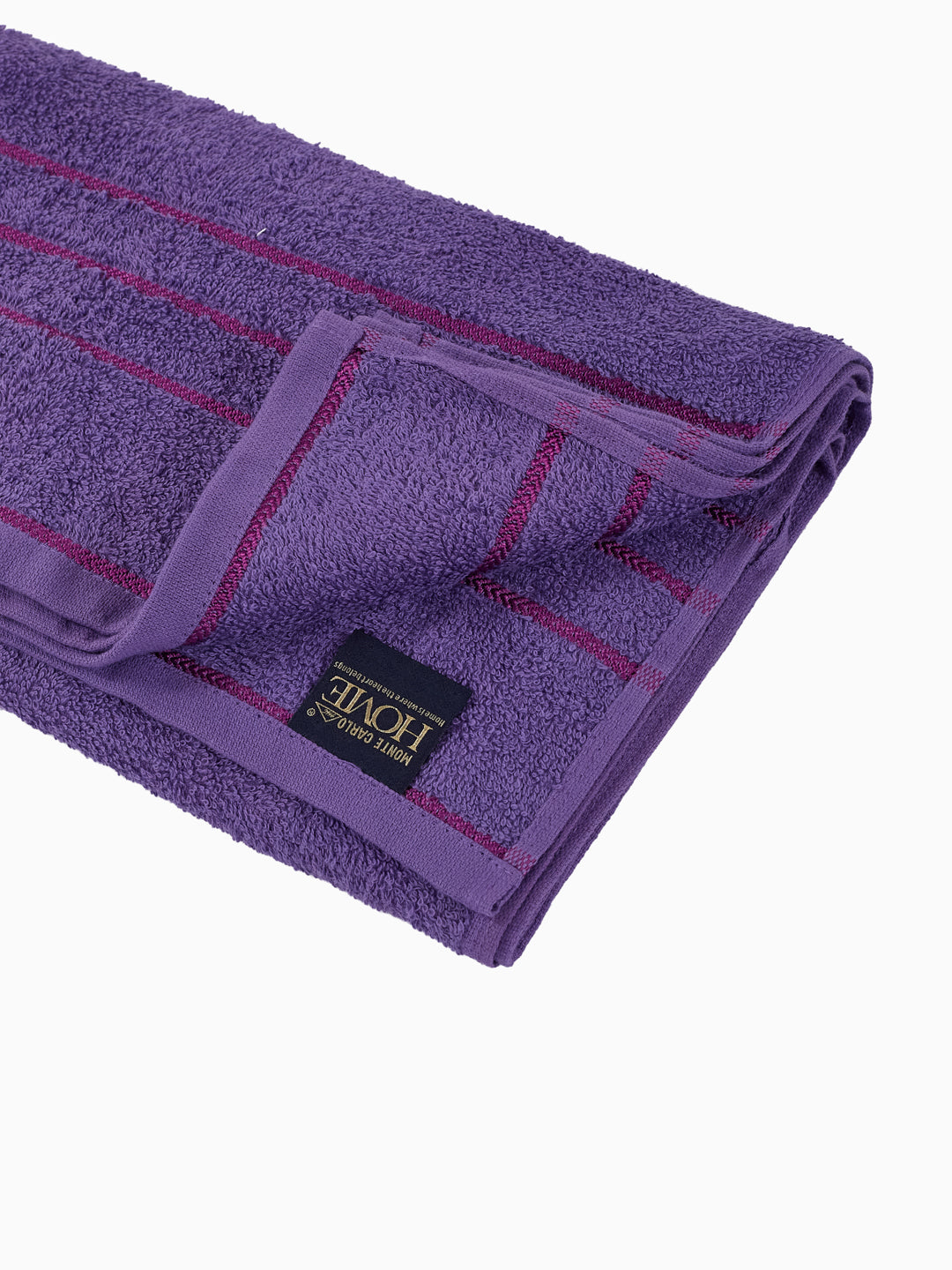 Essential Purple 100% Cotton Solid 340 GSM Bath Towel Soho Small 1 Pc Pvc Pack