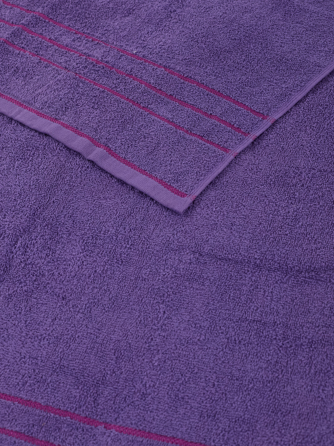 Essential Purple 100% Cotton Solid 340 GSM Bath Towel Soho Small 1 Pc Pvc Pack