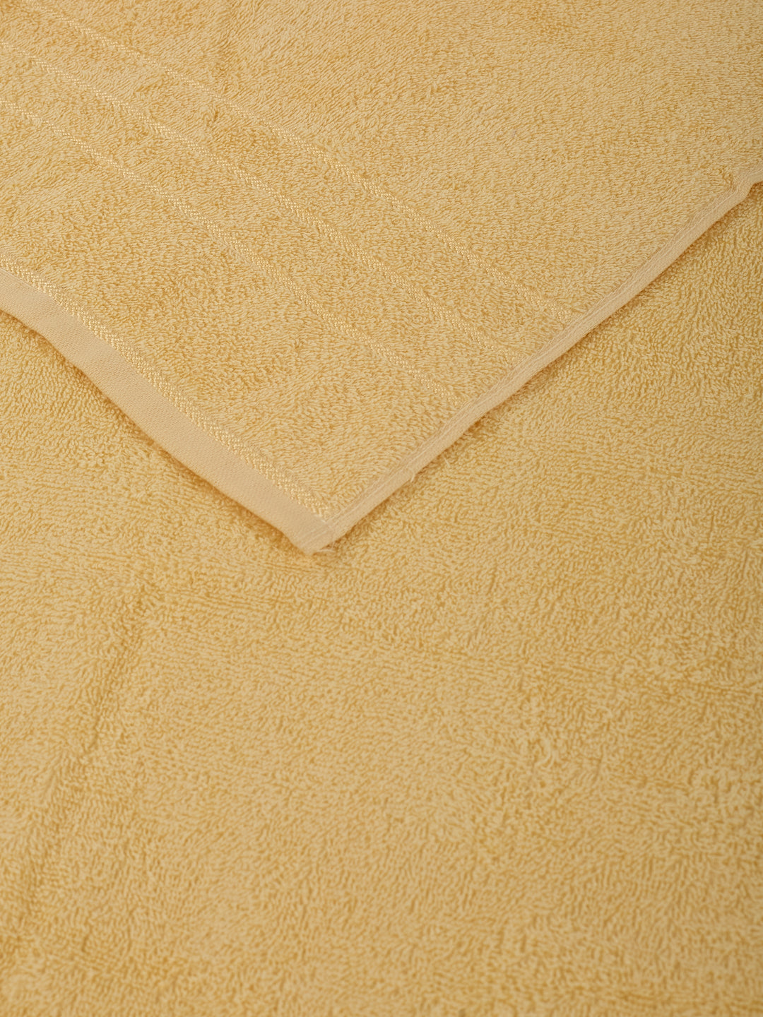 Essential Lemon Yellow 100% Cotton Solid 340 GSM Bath Towel Soho Small 1 Pc Pvc Pack