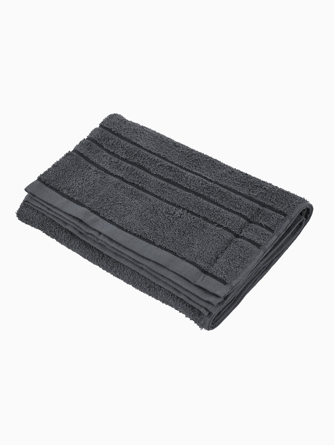 Essential Charcoal 100% Cotton Solid 340 GSM Bath Towel Soho Small 1 Pc Pvc Pack