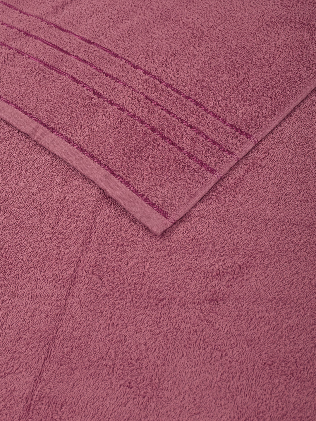 Essential Dusty Rose 100% Cotton Solid 340 GSM Bath Towel Soho Small 1 Pc Pvc Pack
