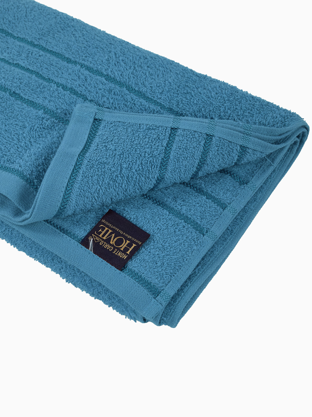 Essential Blue 100% Cotton Solid 340 GSM Bath Towel Soho Small 1 Pc Pvc Pack
