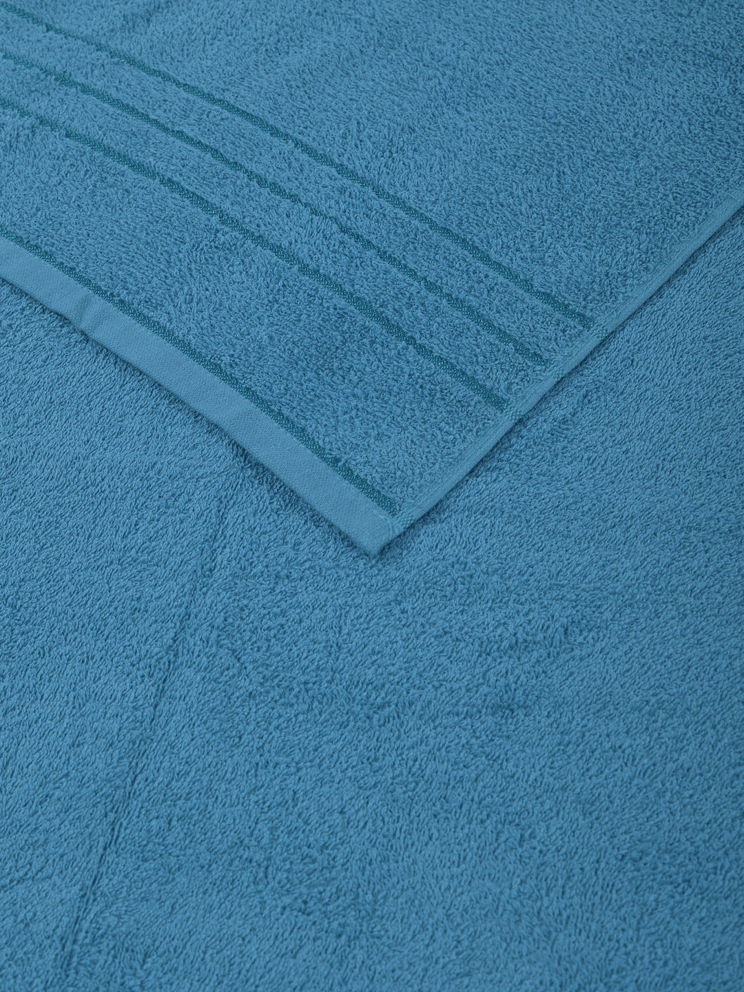 Essential Blue 100% Cotton Solid 340 GSM Bath Towel Soho Small 1 Pc Pvc Pack