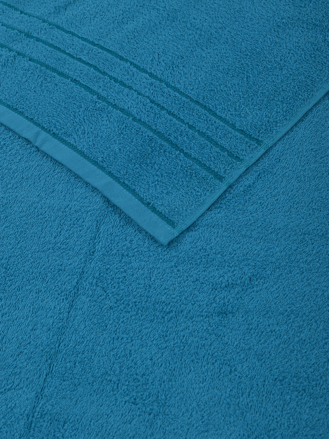 Essential Turquoise Blue 100% Cotton Solid 340 GSM Bath Towel Soho Small 1 Pc Pvc Pack