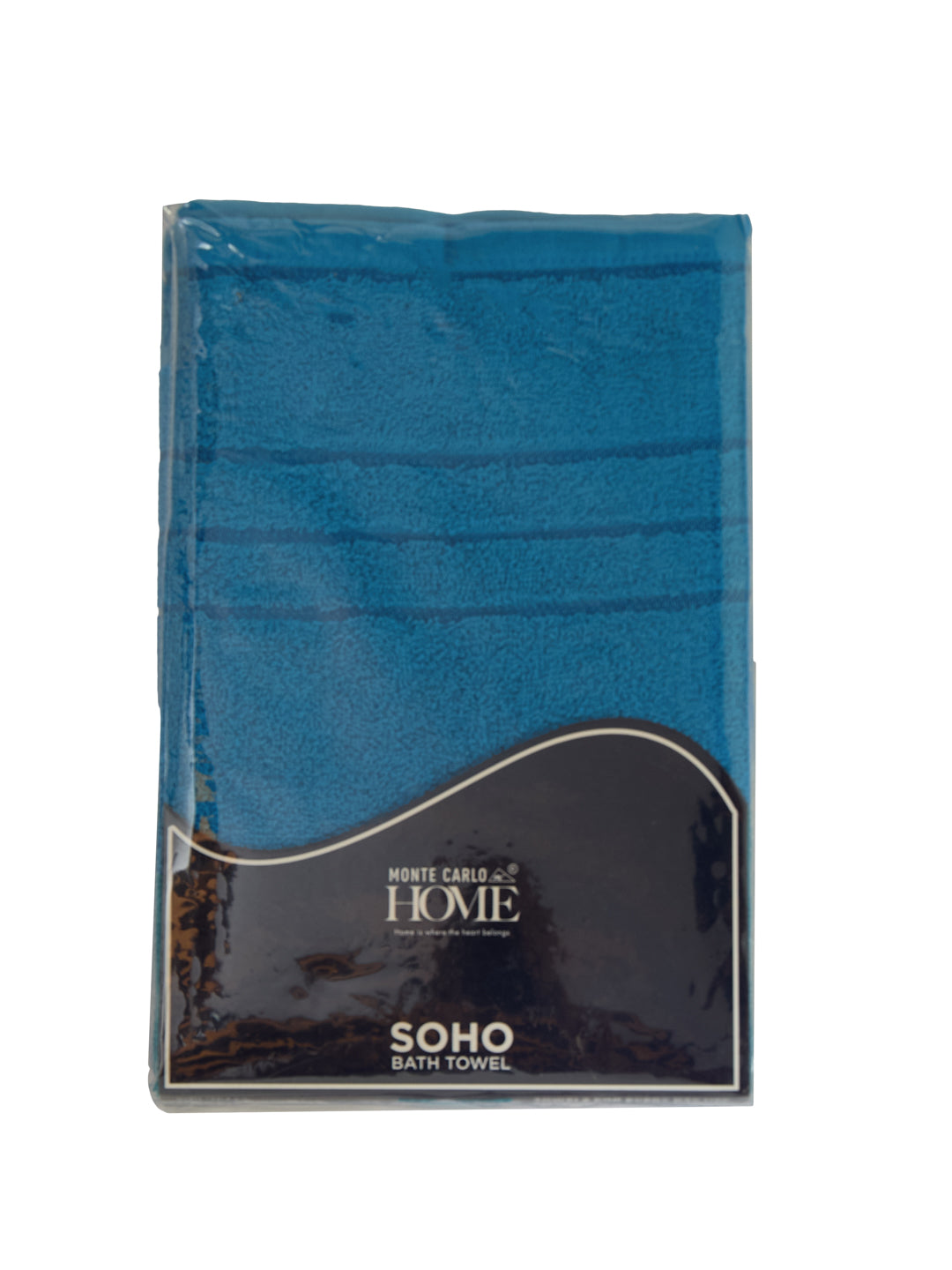 Essential Turquoise Blue 100% Cotton Solid 340 GSM Bath Towel Soho Small 1 Pc Pvc Pack