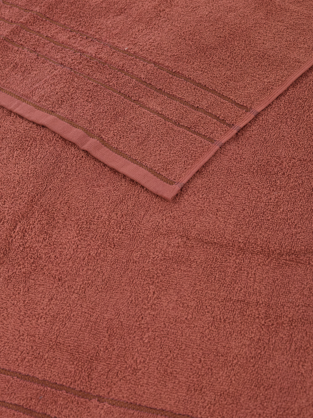 Essential Rust 100% Cotton Solid 340 GSM Bath Towel Soho Small 1 Pc Pvc Pack