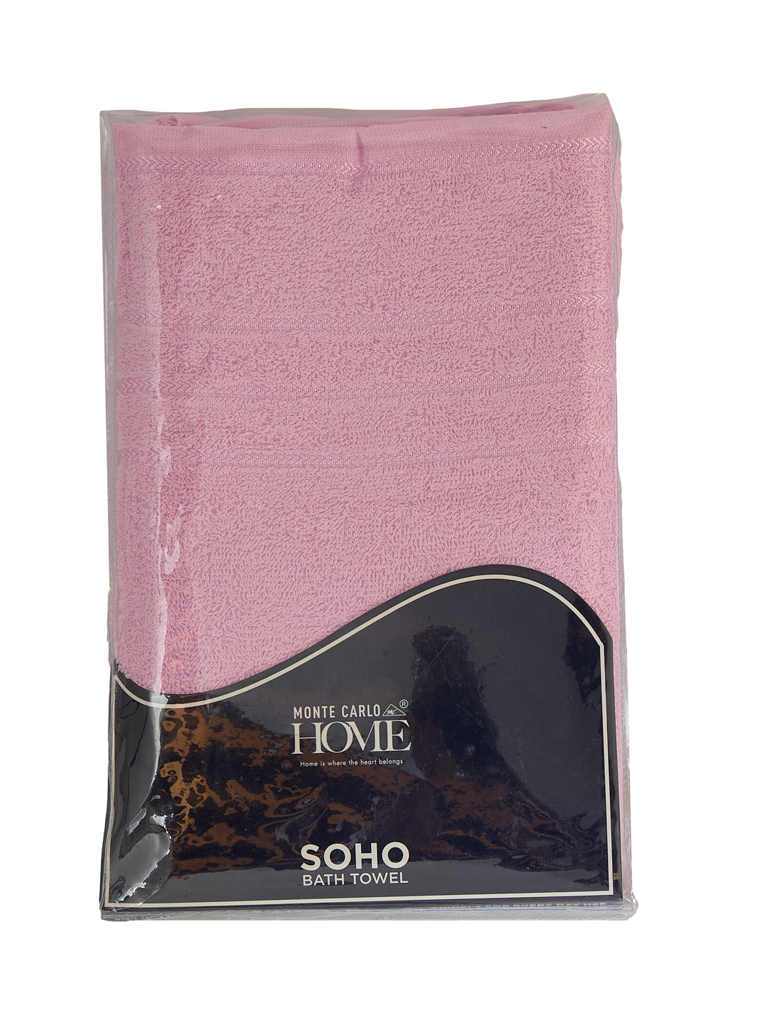 Essential Pink 100% Cotton Solid 340 GSM Bath Towel Soho Small 1 Pc Pvc Pack