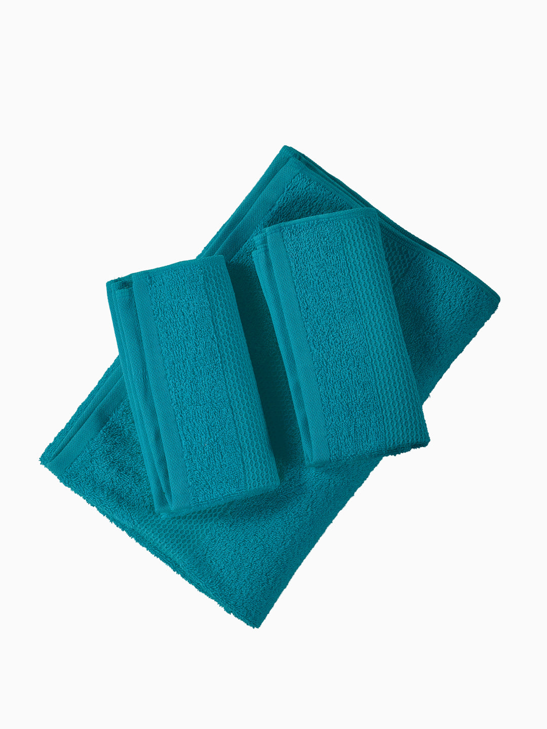 Baltic Blue 100% Cotton Solid 380 GSM Bath Towel Super Charm 3 Pc Set Gifting Box Pack