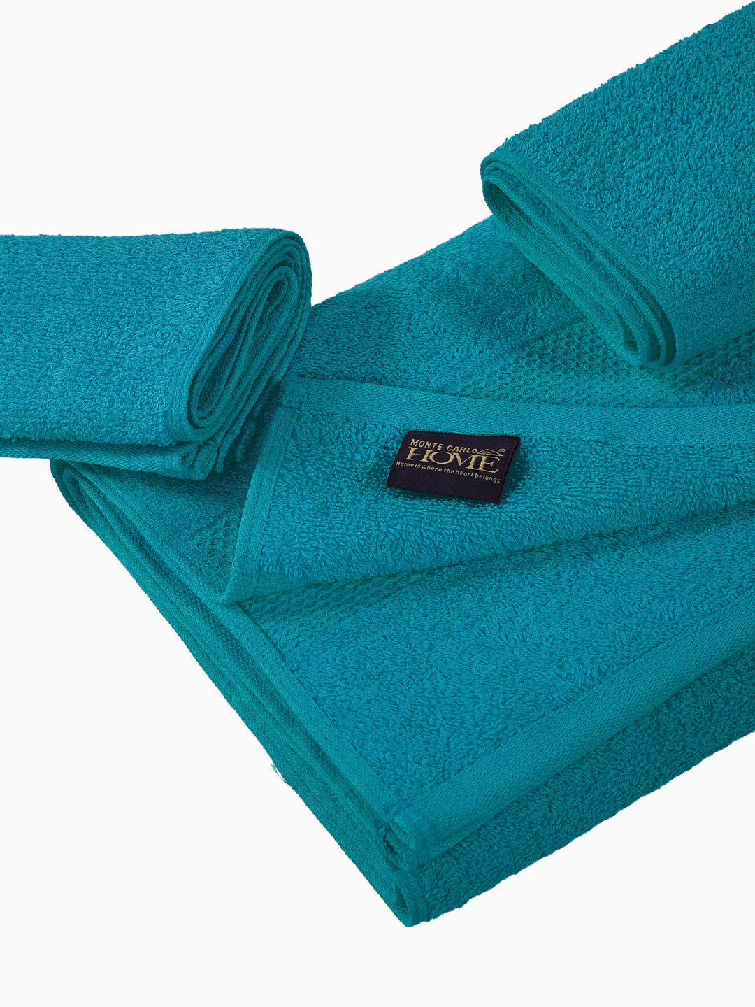 Baltic Blue 100% Cotton Solid 380 GSM Bath Towel Super Charm 3 Pc Set Gifting Box Pack